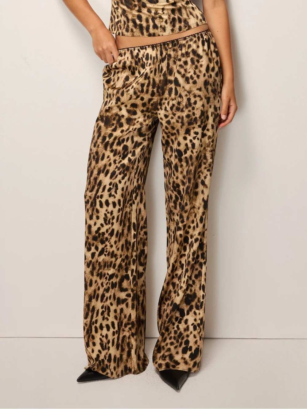 Khy Silk Low Rise Pant Leopard